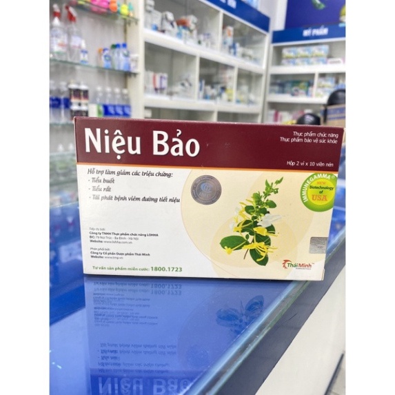 [CHÍNH HÃNG ] NIỆU BẢO - giúp giảm tiểu buốt , thông suốt tiết - Hộp 20 viên  Date mới