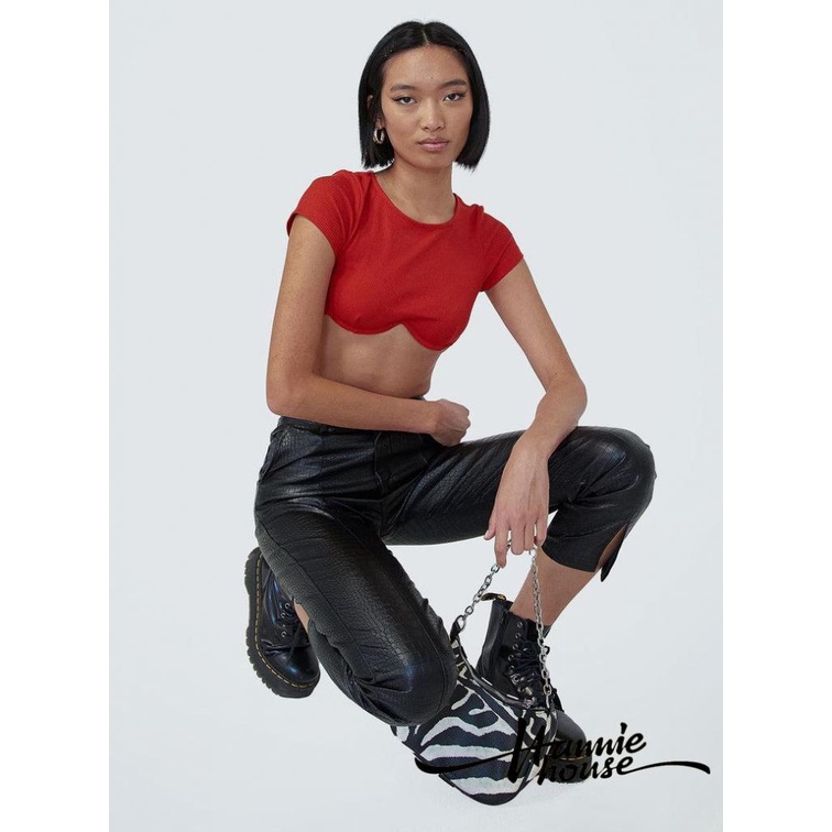 Áo Croptop Tay Ngắn Thời Trang Quyến Rũ Cho Nữ