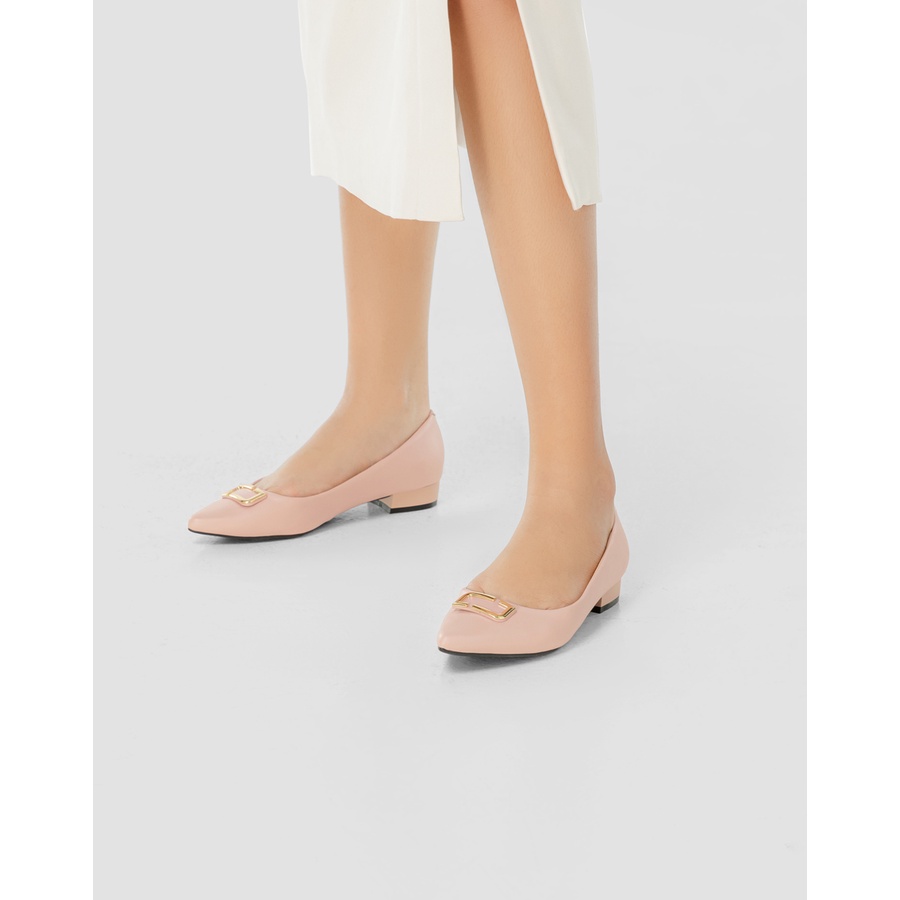 JUNO - Giày Búp Bê Mũi Nhọn Khóa Trang Trí - BB03062