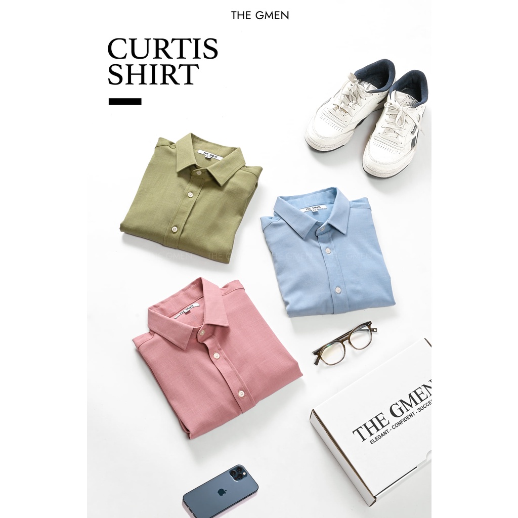 Áo sơ mi nam dài Curtis Shirt chất liệu mềm mịn, thấm hút mồ hôi tốt GM THE GMEN ELEGANT EST 2017
