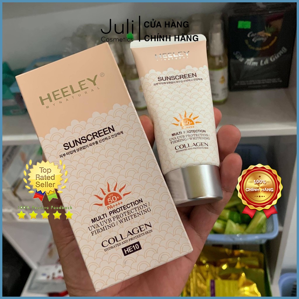 Kem Chống Nắng Heeley Collagen Sunscreen 88ml Chống Nắng Mạnh Mẽ Làm Dịu Da Nhạy Cảm