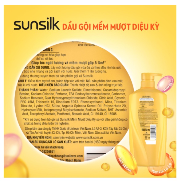Dầu Gội Sunsilk Mềm Mượt Diệu Kỳ Chai 650g