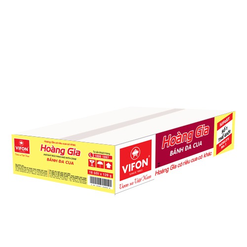 Thùng 18 Gói Bánh Đa Cua Hoàng Gia Có Túi Riêu Cua Thật VIFON 120g/Gói | BigBuy360 - bigbuy360.vn