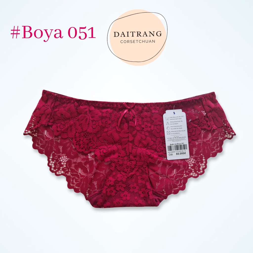 [Mã SRBACK010912 hoàn 20K xu đơn 50K] Quần lót ren nữ Boya 051 cạp thấp sexy (được chọn màu) | BigBuy360 - bigbuy360.vn