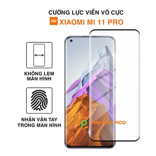 Kính cường lực Xiaomi Mi 11 Pro viền vô cực full keo full màn nhận vân tay màn hình - Dán màn hình Xiaomi Mi 11 Pro