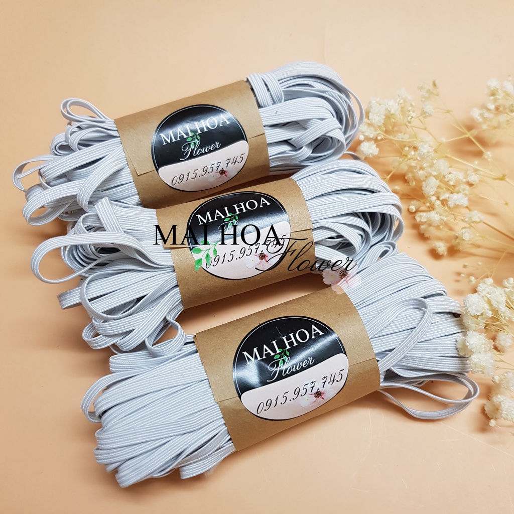 20 mét dây thun may quần szie 0.5cm chun quần loại đẹp sợi giãn nhiều Maihoaflower