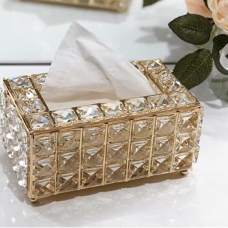 Hộp đựng giấy ăn pha lê 