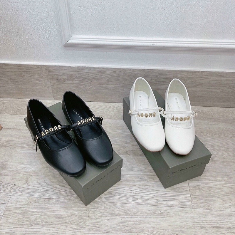 Giày búp bê cnk hot hit quai chữ adore fullbox