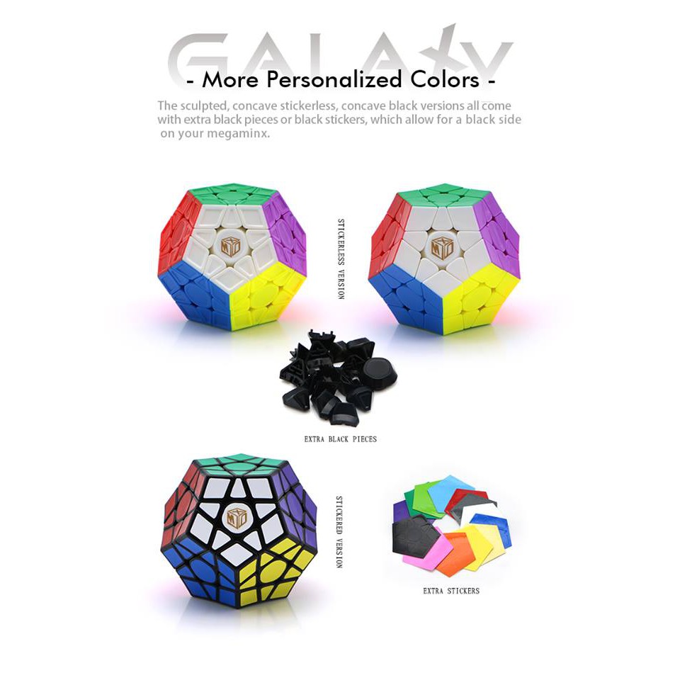 QiYi X-Man Galaxy Megaminx V2 M Có Nam Châm Rubik Biến Thể 12 Mặt