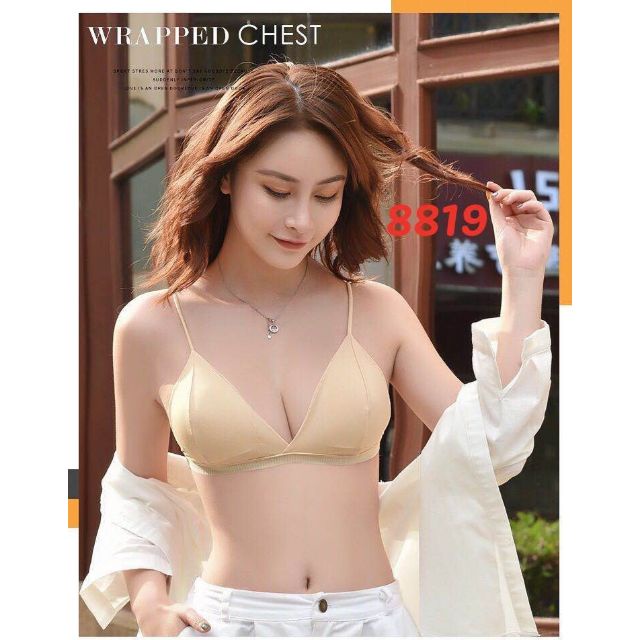 Áo Bra Len Tăm 2 Dây Mảnh - Áo bra Len Tăm Ất Nhật Cực Thoải Mái 8819