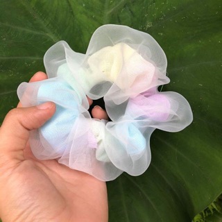 Scrunchies cầu vồng độc lạ dễ thương/ Dây cột tóc phụ kiện vòng đeo tay cầu vồng