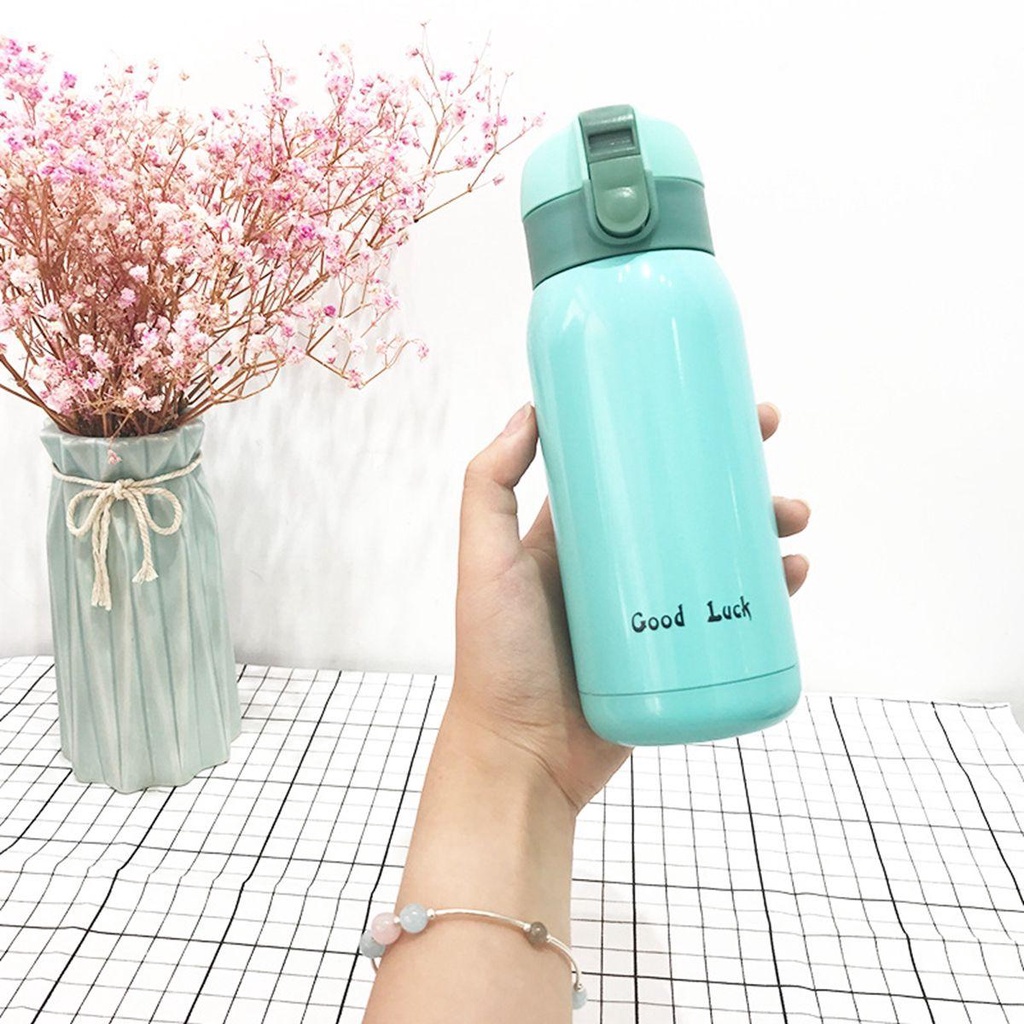 Bình Nước Giữ Nhiệt Bằng Thép Không Gỉ Nhiều Màu Dễ Thương