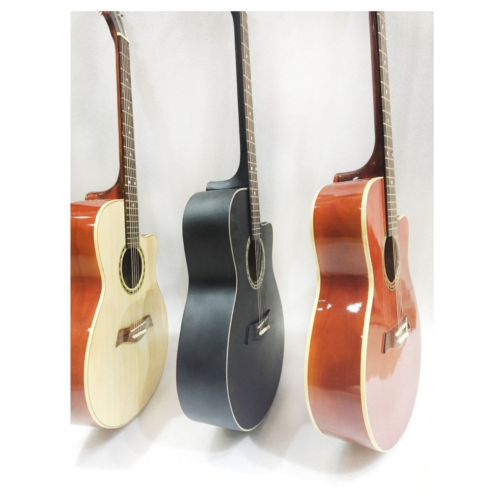 Đàn guitar acoustic xả kho, đàn guitar có ty, gỗ thịt mã ESCD180