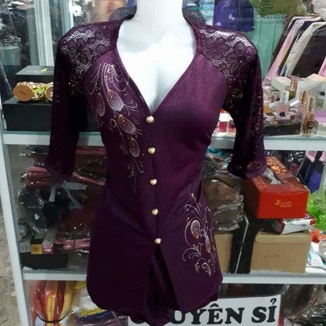 Bộ bà ba in hoa