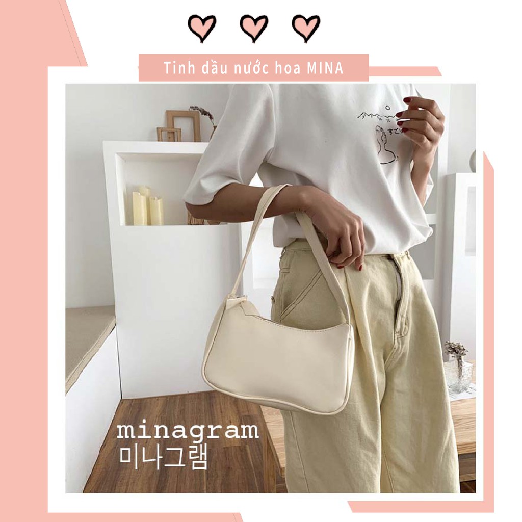 Túi xách nữ ulzzang da mềm quai ngắn cắp nách Hàn Quốc MINAGRAM ZBK9673