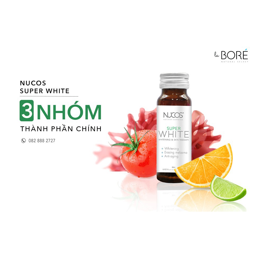 NƯỚC UỐNG DƯỠNG TRẮNG SÁNG CHO LÀN DA NUCOS SUPER WHITE | BigBuy360 - bigbuy360.vn