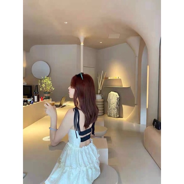 Jane Đầm xòe dự tiệc hoa gân nổi kiểu Pháp sang trọng quyến rũ 4 ảnh feelback cuối