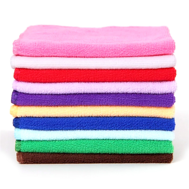 Set 5 Khăn Lau Xe Hơi Mềm Mại Hình Vuông Bằng Sợi Microfiber