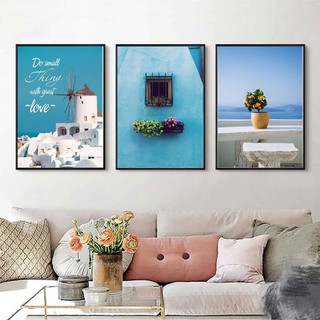 Tranh canvas phong cảnh biển 40x60x3 tranh giá đã bao gồm khung