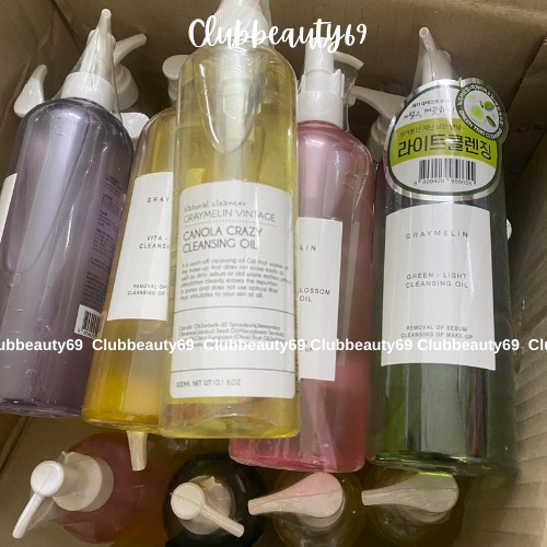 Dầu tẩy trang Graymelin Vita Yuja, hoa anh đào tươi, Cleansing Oil, Lavender đủ màu, kèm bill web,400ml-500ml