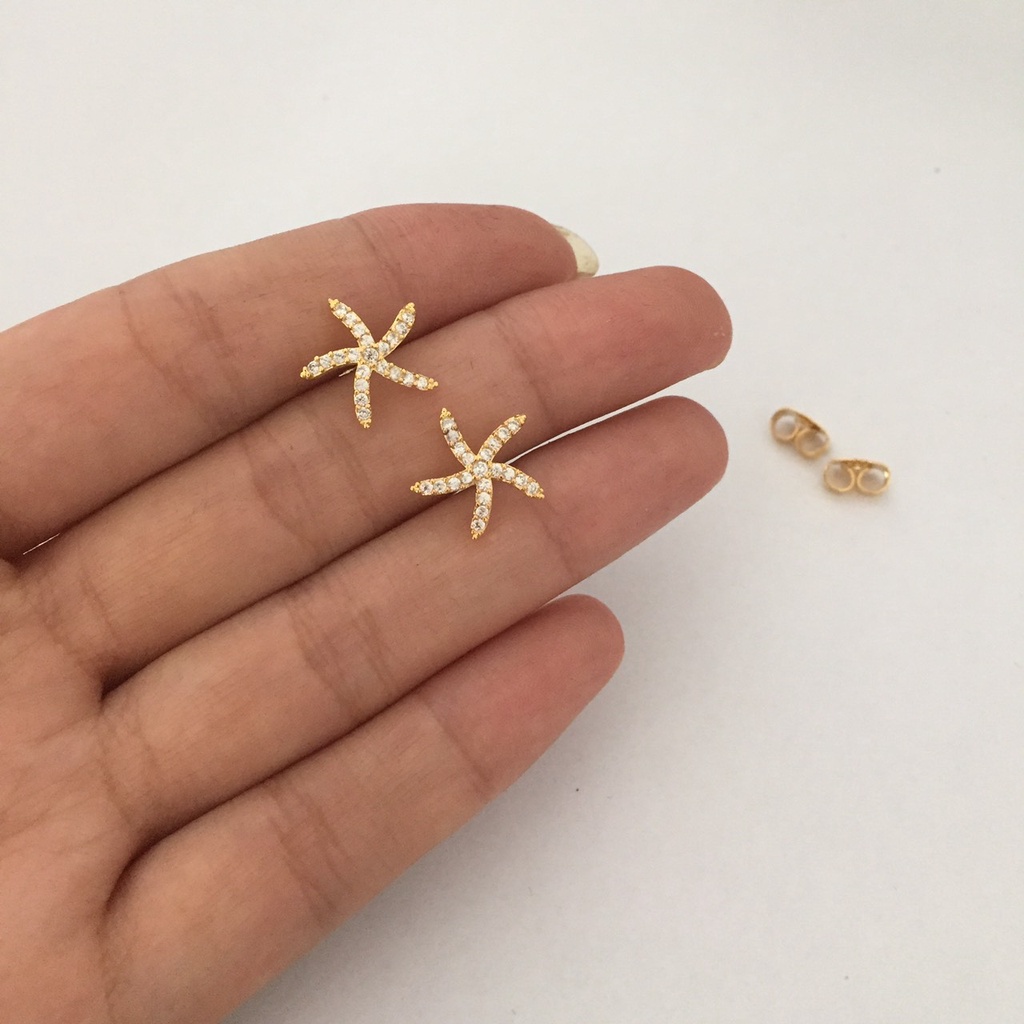 Bông Tai Đính Đá Đeo Sát Tai T364, Khuyên Tai Nụ Đá Namoo Jewelry