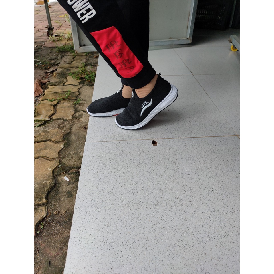Giày xỏ nữ chạy bộ Sport chất tuyết sa mềm siêu êm