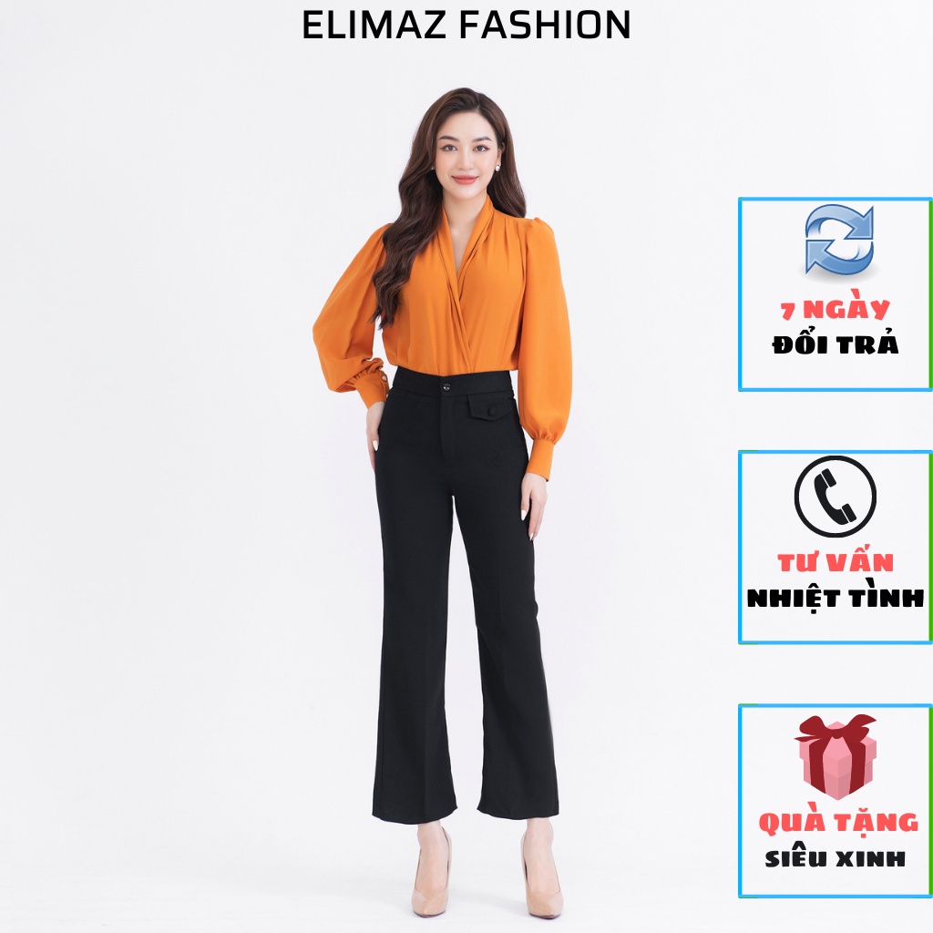 Quần âu ống loe_Elimaz_EQ20.006 dáng ống vẩy, co dãn nhẹ chất liệu tuyết mưa cao cấp - Hàng mới về