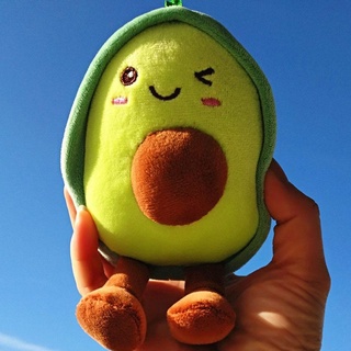Móc khóa gấu bông mini hình TRÁI BƠ AVOCADO 10cm dễ thương làm quà tặng treo cặp - Tanpopo Sticker