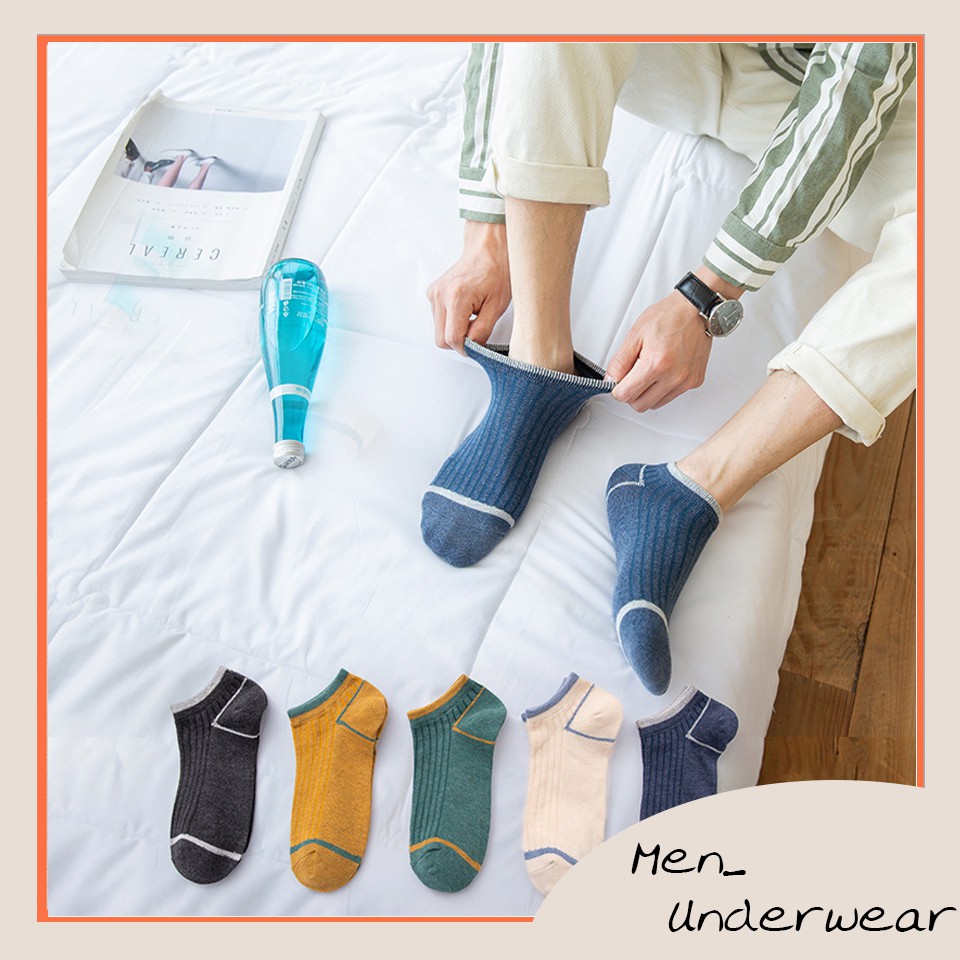 Tất vớ nam - Tất vớ nữ cổ ngắn 100% cotton thấm hút mồ hôi, chống hôi chân - Men_Underwear