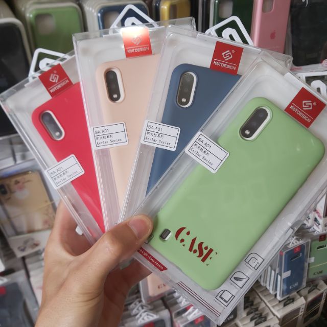 Ốp lưng dẻo chống bẩn Galaxy A01 nhiều màu ( KT Desing Full box )