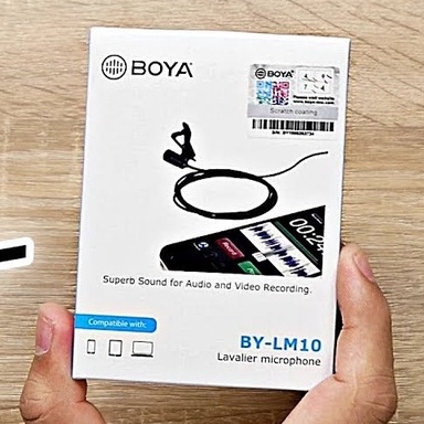 BOYA BY-LM10 Micro Cài Áo Thu Âm Cho Điện Thoại