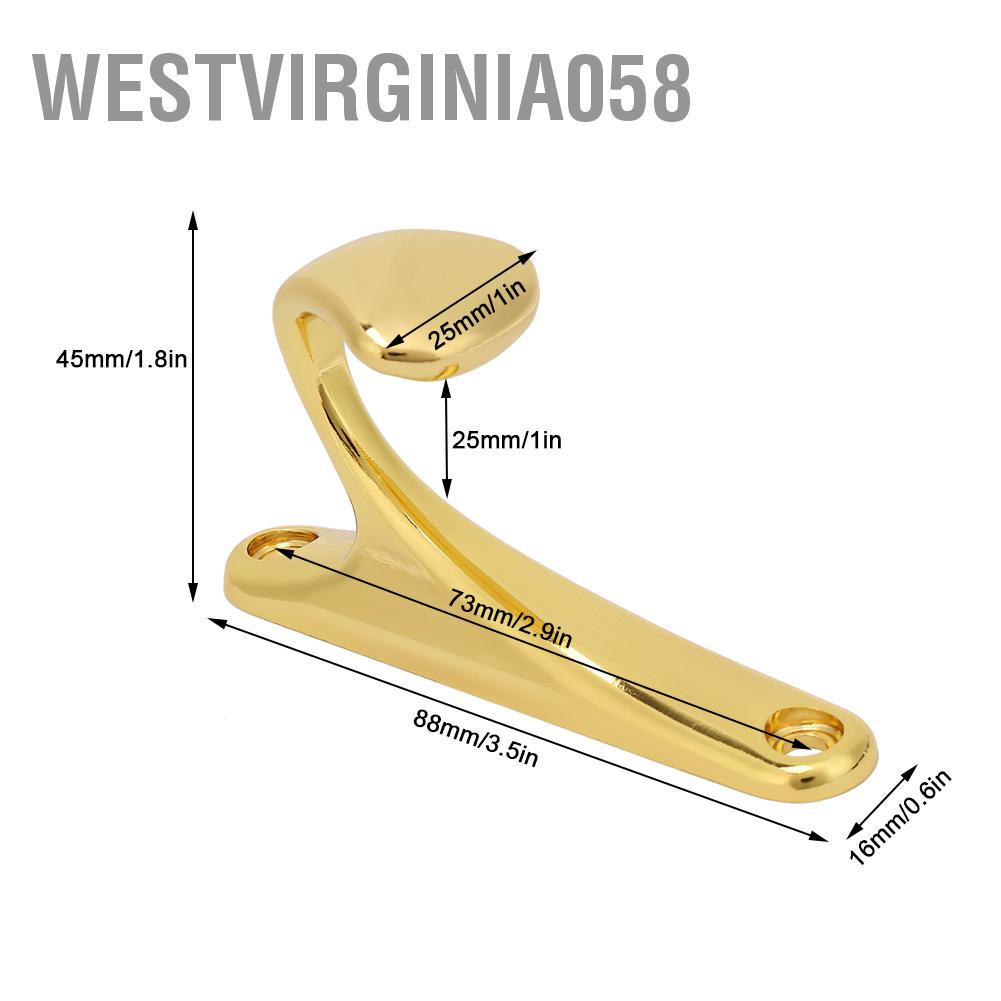 Westvirginia058 Bathroom Toilet Metal Single Hook Wall Door Hanger for Hanging Clothes Hat Coat