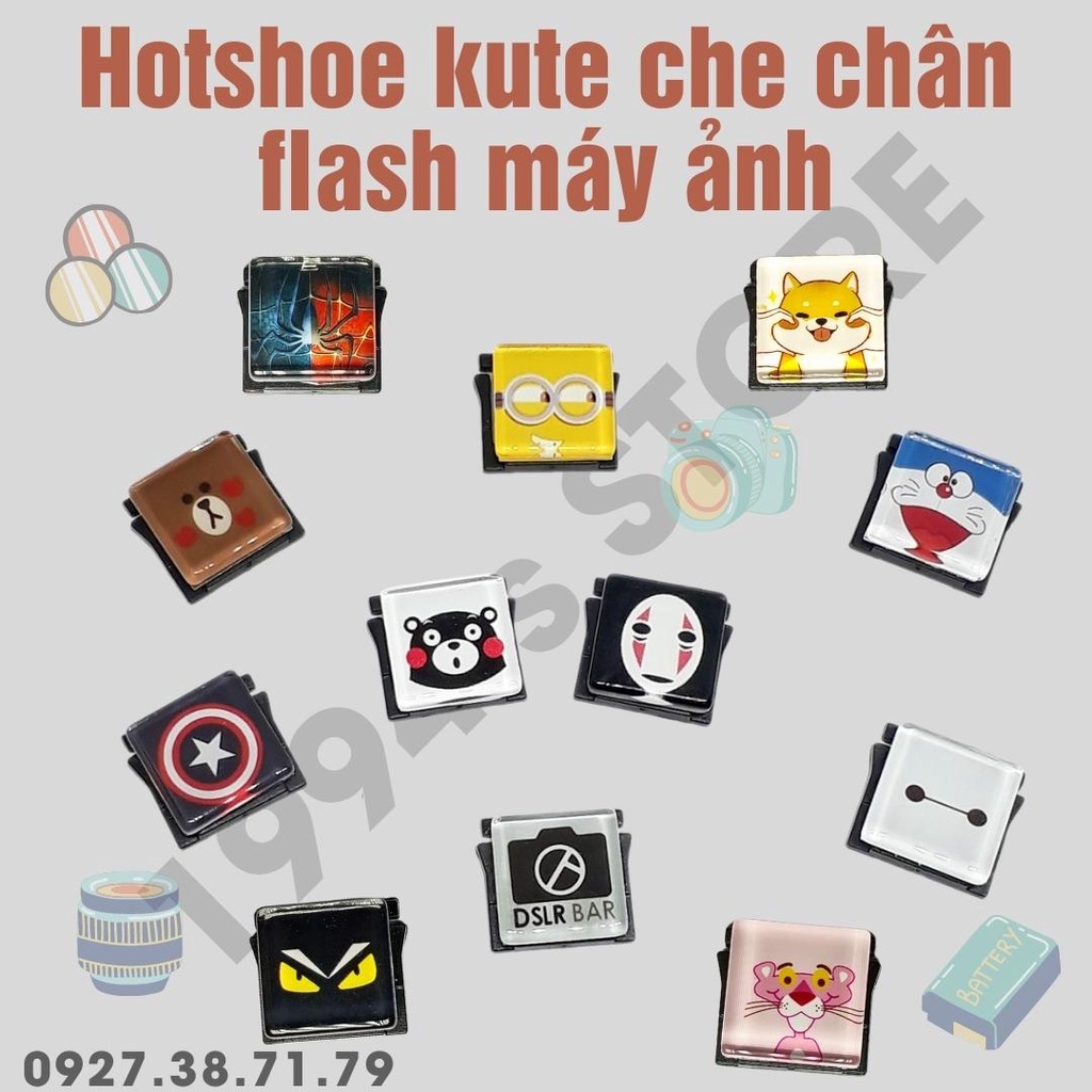 (CÓ SẴN) Nắp Che Chân Đèn Flash - Hotshoe Có Hạt Nước Cân Bằng Cho Máy Ảnh DSLR Miroless Fujifilm Sony Canon EOS M Nikon