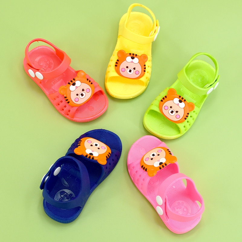 Giày Sandal Bằng Nhựa Đế Mềm Thời Trang Mùa Hè Cho Bé 0-3 Tuổi