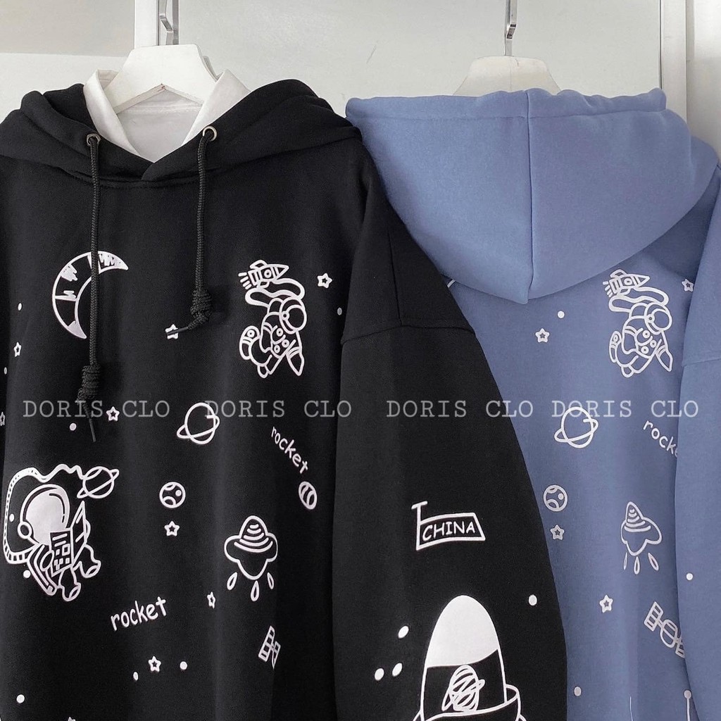Áo Nỉ Hoodie Vũ Trụ In Full (ảnh thật/sẵn)