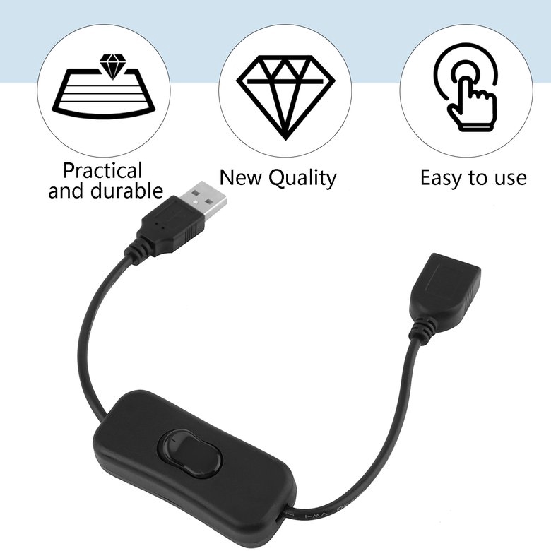 Dây cáp USB mở rộng đầu Male sang Female có công tắc BẬT/TẮT