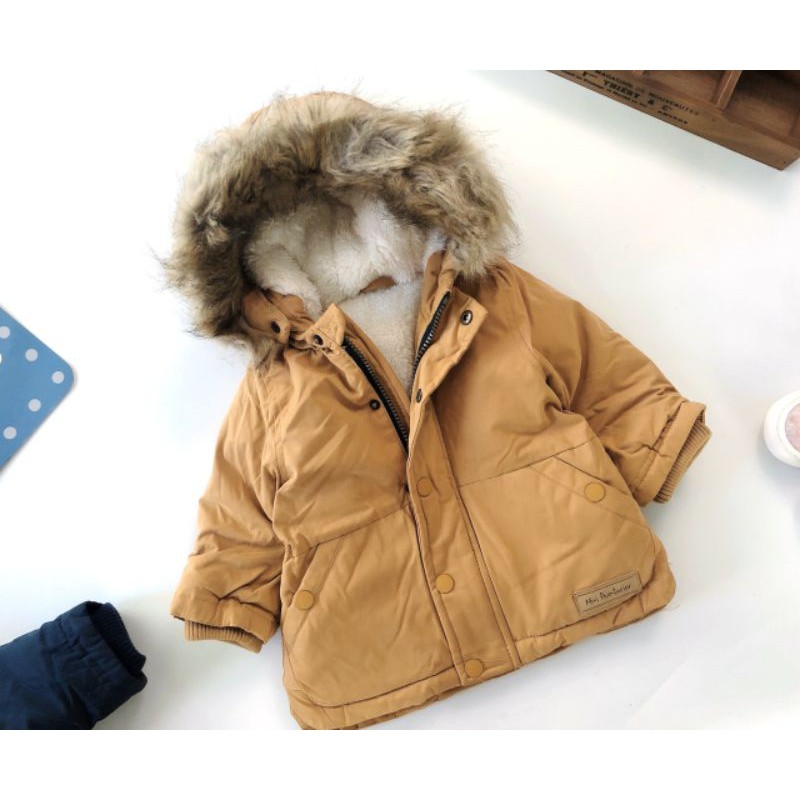 Áo khoác Parka Tape xuất xịn cho bé (3m-3y)