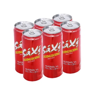  LỐC 6 LON NƯỚC NGỌT CÓ GAS XÁ XỊ CHƯƠNG DƯƠNG 330ML 