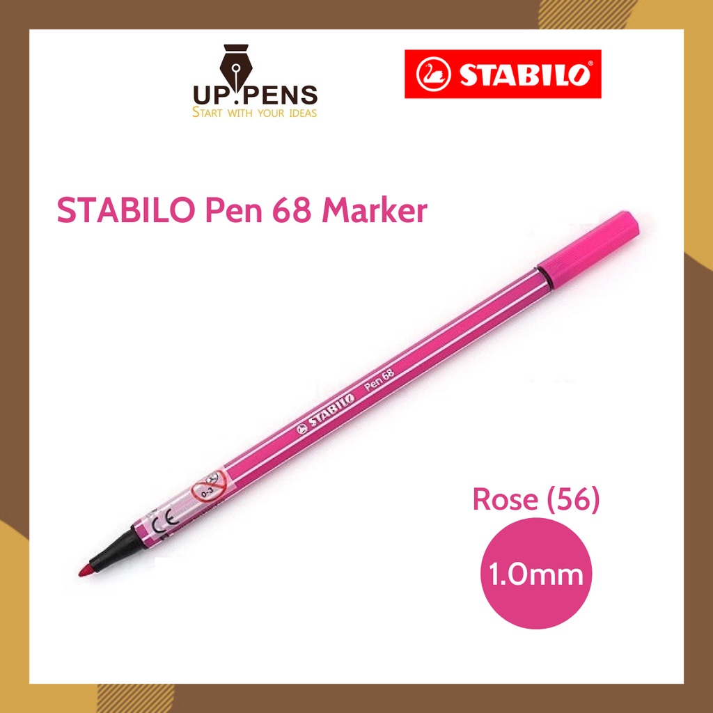 Bút lông màu Stabilo Pen 68 Marker – 1.0mm – Màu hồng (Rose – 56)