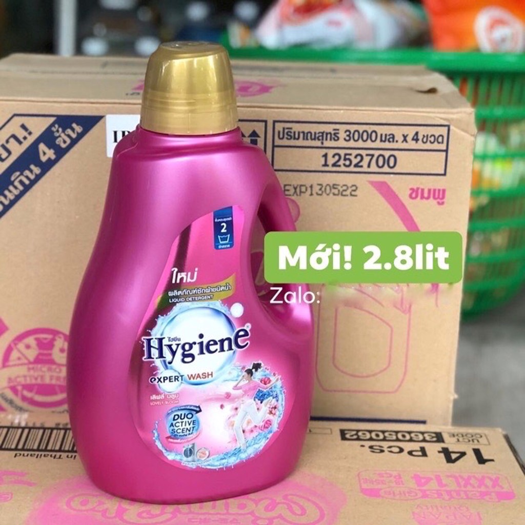 Nước giặt xả quần áo đậm đặc can hygiene cao cấp thái lan 2800ml