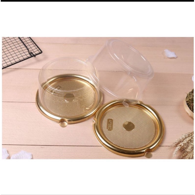 10 chiếc hộp tròn đáy vàng cao dùng để đựng bánh