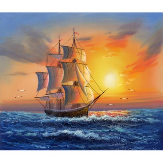 Tranh in sơn dầu VTC Thuận buồm xuôi gió LunaCV-0045 KT 60 x 50 cm sassy