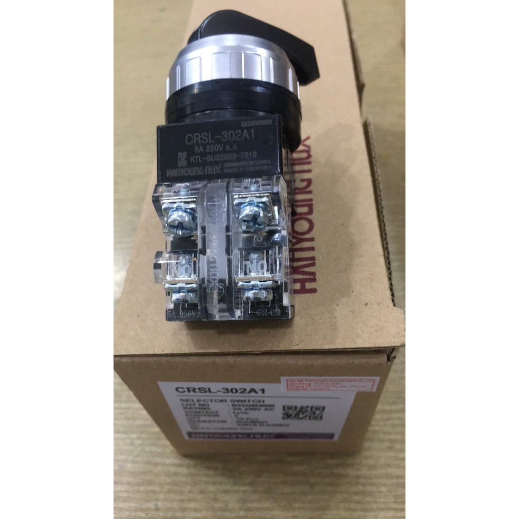 HanYoung Công tắc xoay phi 30 tự giữ, 2 hoặc 3 vị trí CRSL-302A1 CRSL-303A1 Hanyoung Nux