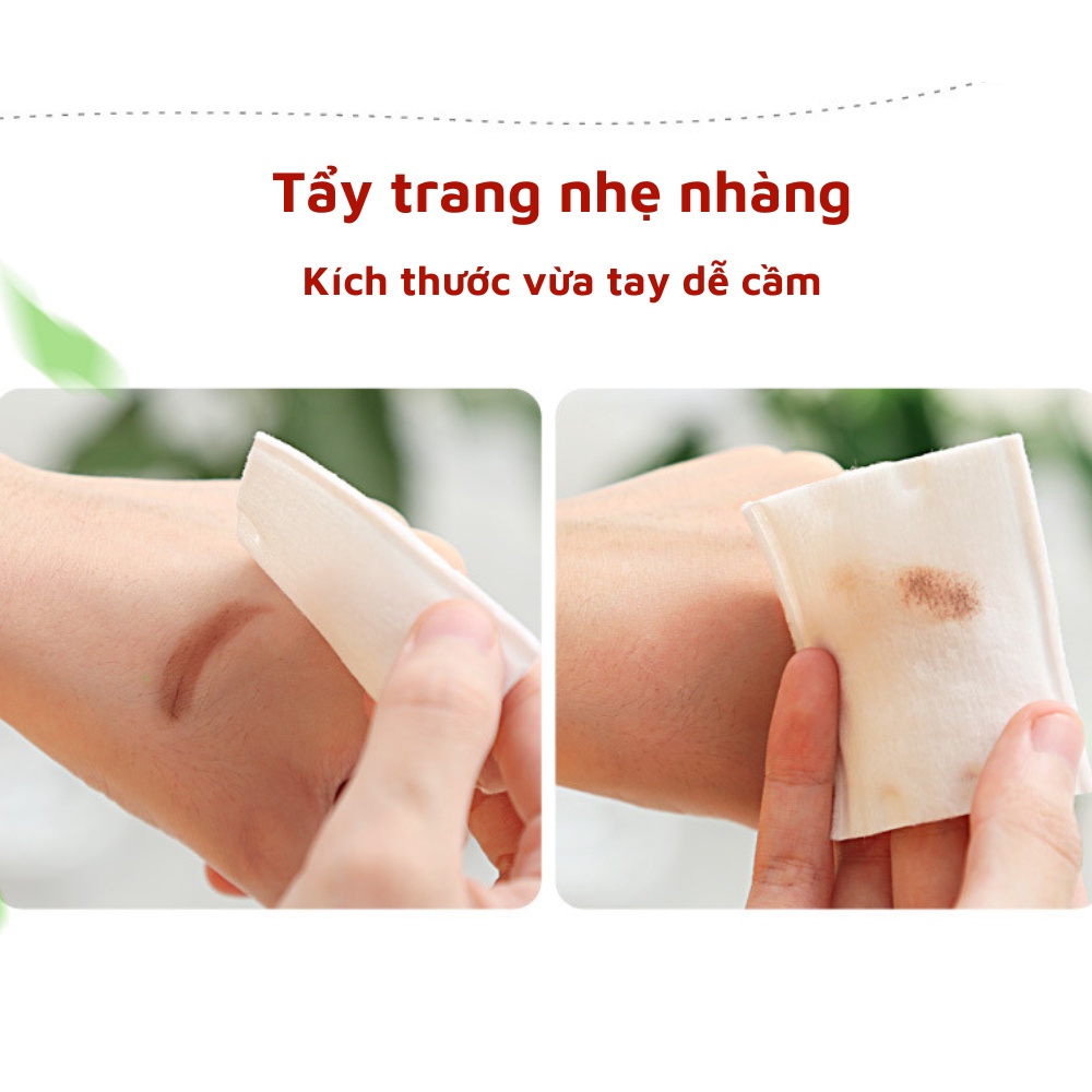 Bông tẩy trang 3 lớp Cotton Pads túi  222 miếng ít xơ chất liệu chất lượng cao hoàn toàn tự nhiên