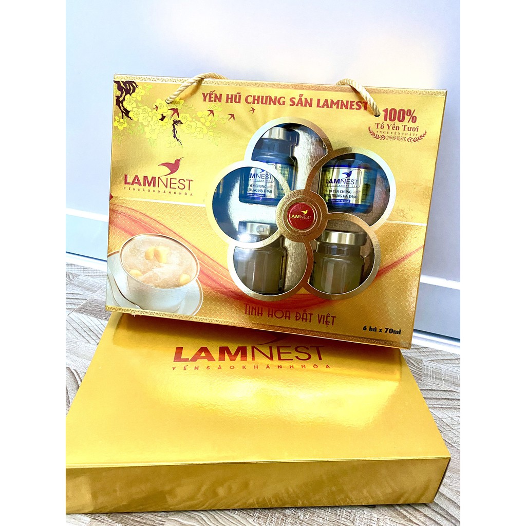 Lốc 6 hủ yến chưng Đông Trùng Hạ Thảo ( 28% yến ) - Lamnest