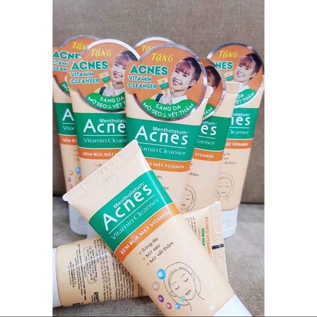 Sữa rửa mặt Acnes Vitamin Cleanser 25g SÁNG DA - MỜ SẸO & THÂM NÁM