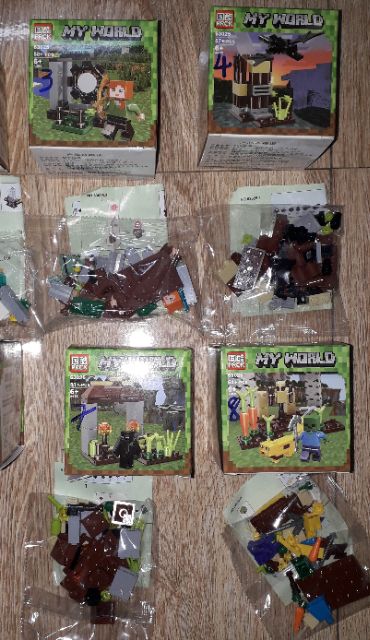 Lắp ráp 1 hộp Lego_Minecraff MyWord 63025 có nhiều chi tiết bằng nhựa ABS