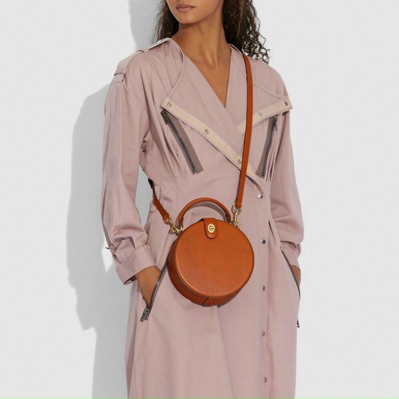 TÚI HỘP TRÒN XUẤT DƯ - DA THẬT - SẴN HÀNG