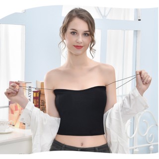 Áo bra nữ quây ngực 2 dây sợi mảnh dáng dài cotton thoáng mát sexy-new