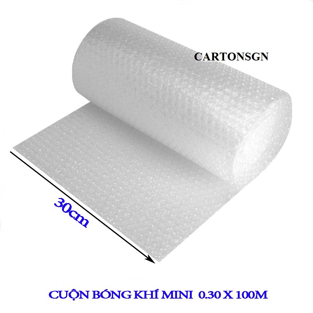 Kích Thước 0.3x100  Cuộn Bong Bóng Khí - Màng xốp hơi - Xốp nổ